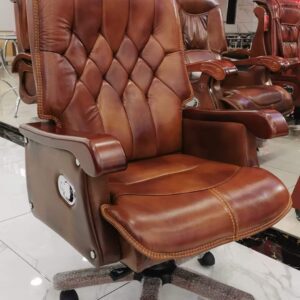 reinforced office chair with chrome base