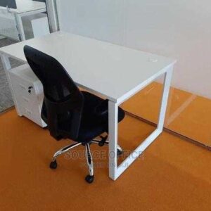 shared office desk for two with storage