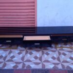 Wooden TV Stand with Display Shelves and Mount Uganda