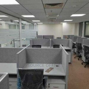 stylish double office desk with storage