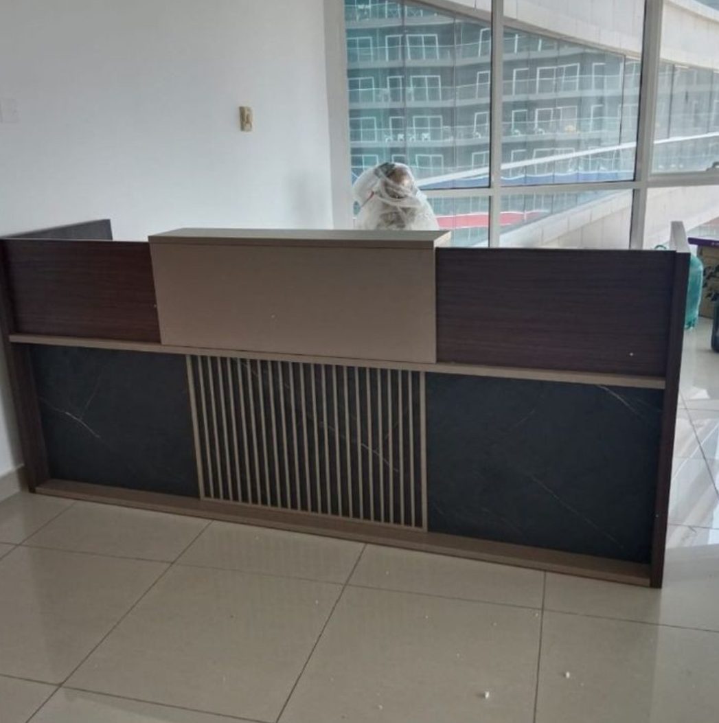 stylish-front-office-furniture-uganda Modern Small Office Reception Desk Kampala Uganda - Image 1