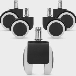 white black caster wheels