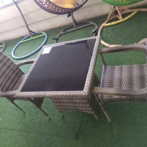 wicker patio bistro set for small balconies