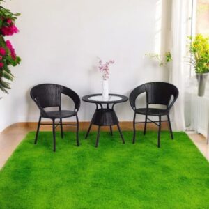 woven rattan patio conversation set