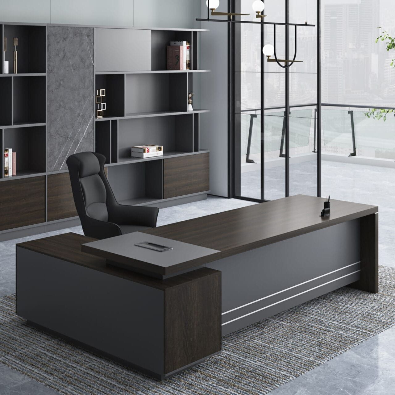 executive-1400mm-executive-office-desk-with-cable-management Executive 1400mm Executive Office Desk with Cable Management - Image 1