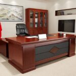 Executive 1400mm Executive Office Desk with File Cabinet