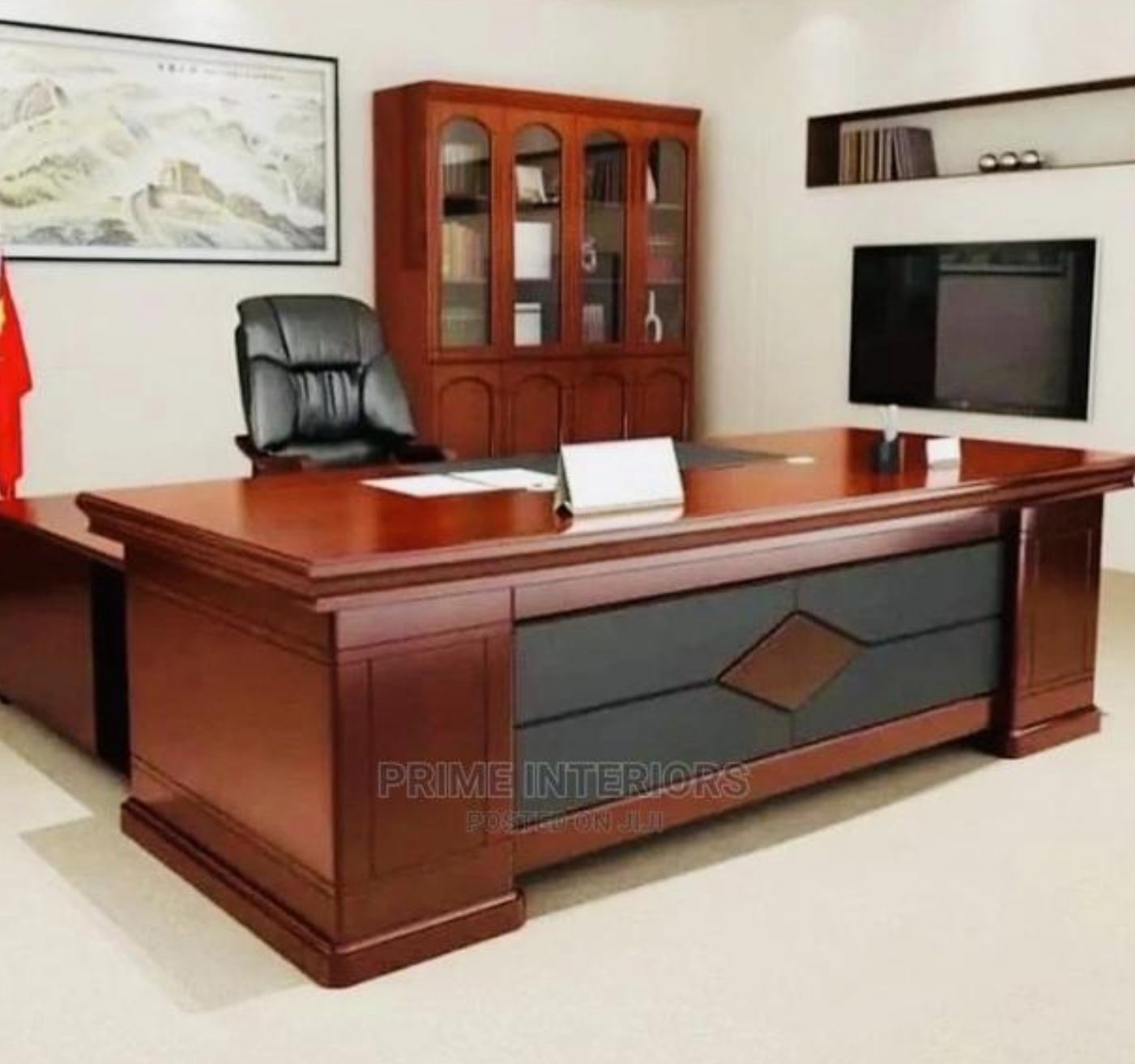 innovative-1400mm-executive-office-desk-with-cable-management Innovative 1400mm Executive Office Desk with Cable Management - Image 1