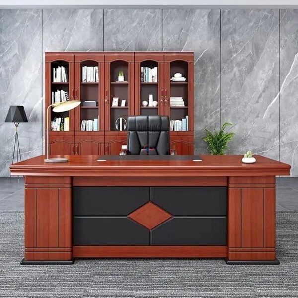 premium-1400mm-executive-office-desk-with-file-cabinet Premium 1400mm Executive Office Desk with File Cabinet - Image 1