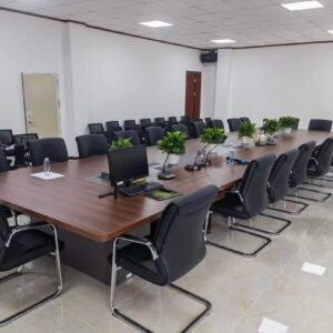 14 seater boardroom table walnut