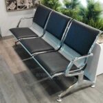 2 seater reception bench chrome