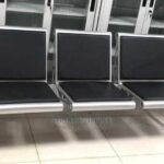 3 seater black waiting bench