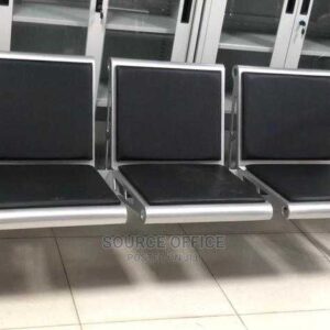 3 seater black waiting bench