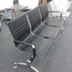 3 seater steel reception bench