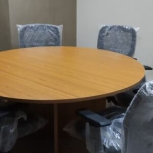 4 seater boardroom table walnut
