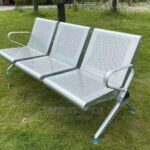 5 seater airport link bench silver