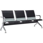 5 seater steel reception bench