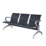 blue 3 seat reception bench
