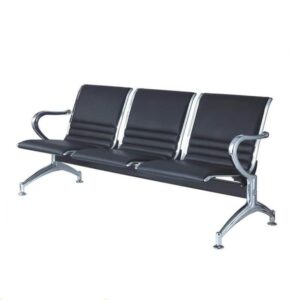 blue 3 seat reception bench