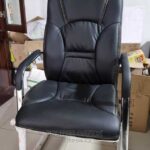 chrome frame visitor chair office