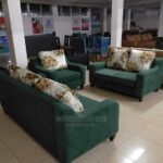comfortable fabric sofa high back