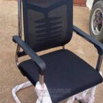 comfortable mesh visitor chair armrests