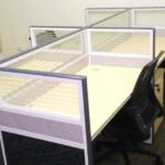 compact team office workspace