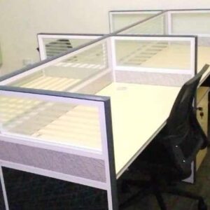 compact team office workspace