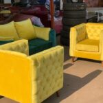 contemporary fabric sofa back support