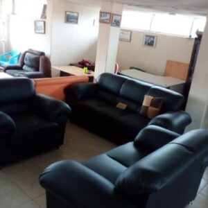 contemporary upholstered couch floating