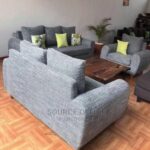 cozy fabric sofa lounging