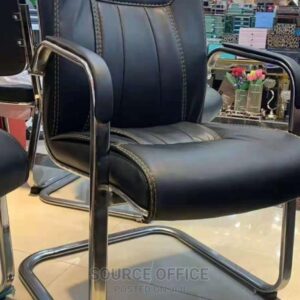 cushioned leather guest chair office lounge
