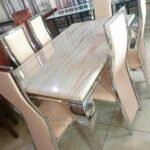 elegant 6 seater marble dining