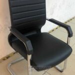 elegant leather meeting chair chrome