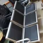 elegant steel 4 seat bench