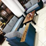 elegant teal sofa premium