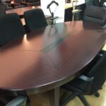 executive 4 person meeting table oak