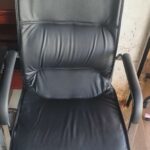 high end leather visitor chair chrome arms