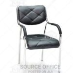 inviting leather visitor chair waiting area