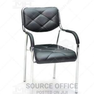 inviting leather visitor chair waiting area
