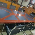 long meeting table walnut