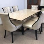 luxury 6 chair marble dining