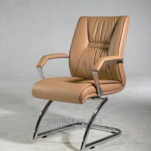 luxury executive leather guest chair arm support