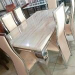 luxury upholstered chair dining set