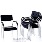 mid back leather reception chair