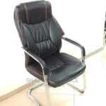 minimalist leather guest chair modern office