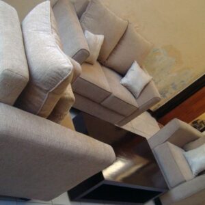 modern beige sofa rounded arms