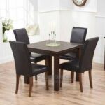 modern black dining table set