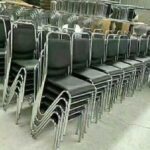 modern leather reception chair metal legs