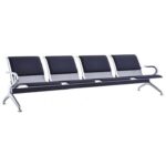 office ready 4 seat steel bench
