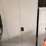 organized office locker